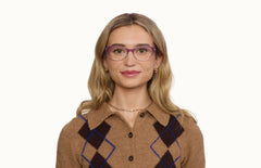 The ella - Violet Pearlized Gradient Acetate Rose Gold Metal - LifeStyle Thumbnail1 - Pair Eyewear