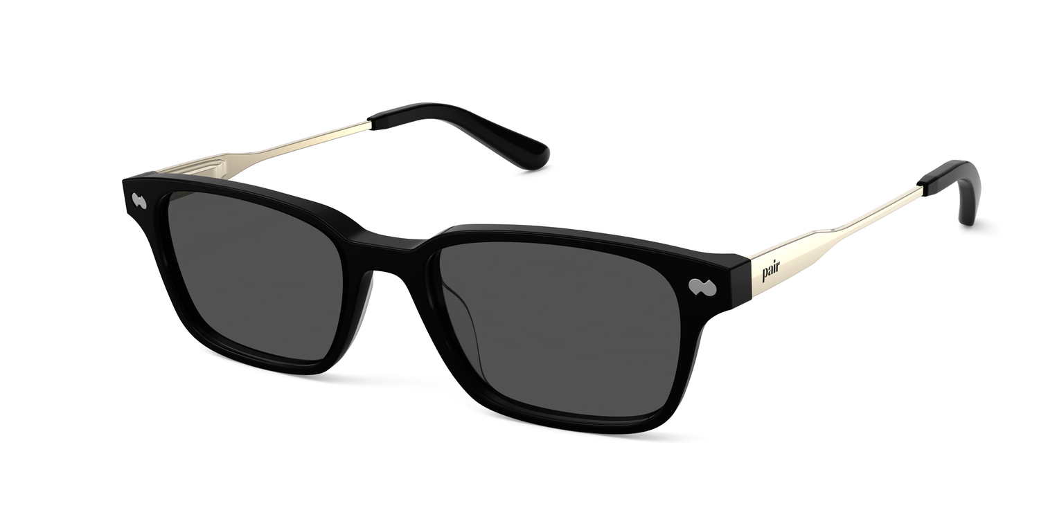 The Finley - Black Acetate Gold Metal Sun - Carousel1 - Pair Eyewear