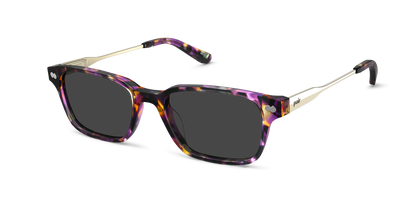 The Finley - Purple Confetti Tortoise Acetate Gold Metal Sun - Thumbnail1 - Pair Eyewear