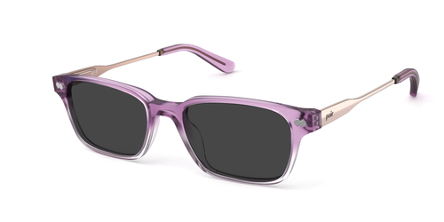 The Finley - Violet Pearlized Gradient Acetate Rose Gold Metal Sun - Pair Eyewear