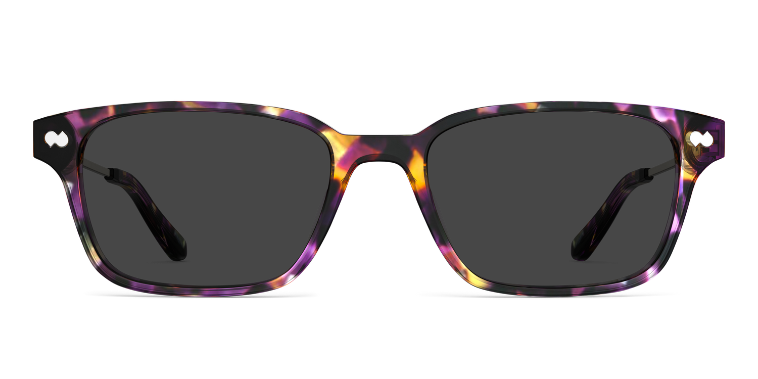 The Finley - Purple Confetti Tortoise Acetate Gold Metal Sun - Carousel3 - Pair Eyewear