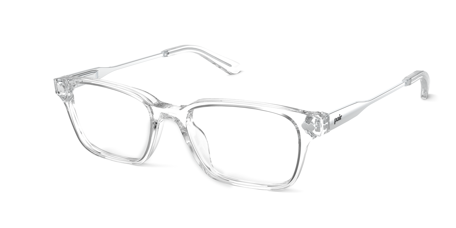 The Finley - Crystal Clear Acetate Silver Metal - Carousel1 - Pair Eyewear