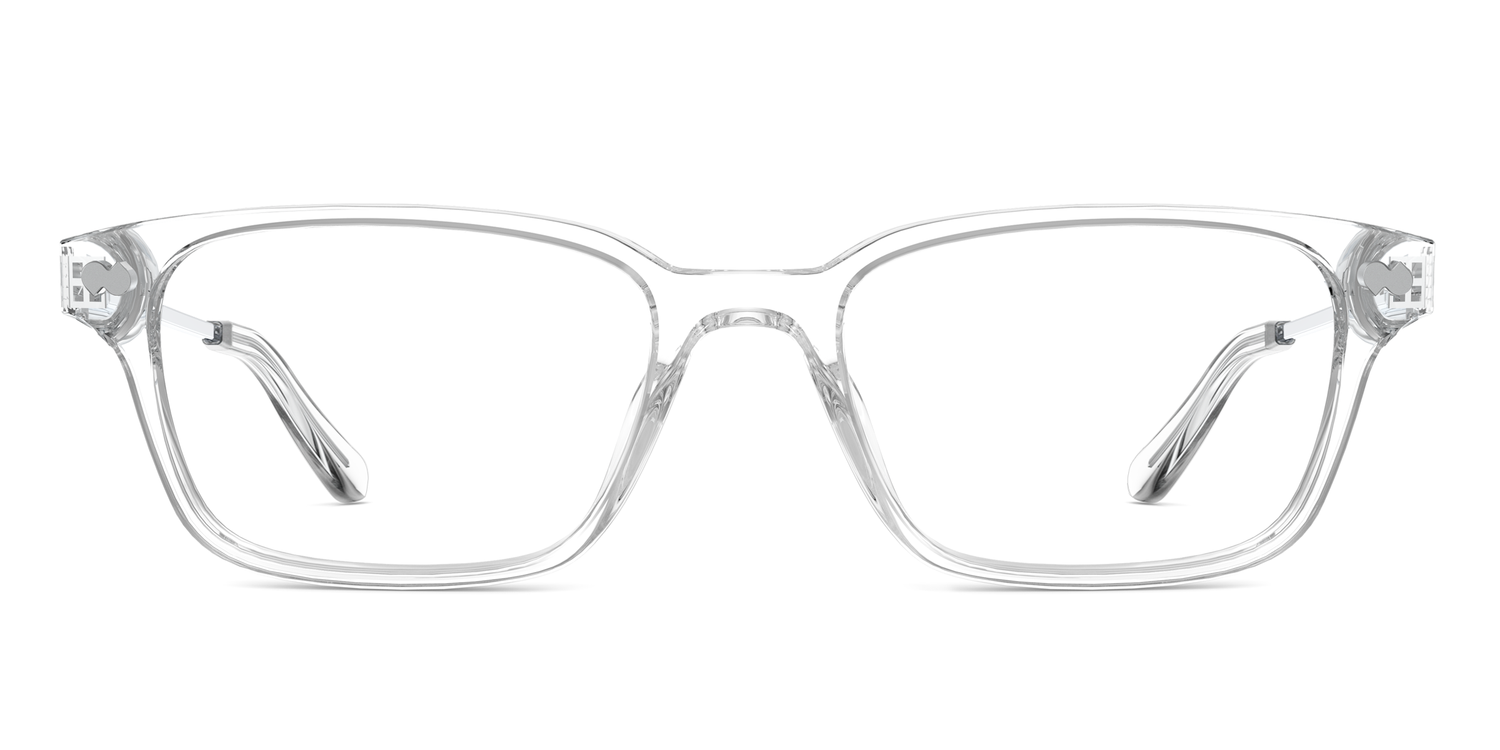 The Finley - Crystal Clear Acetate Silver Metal - Carousel2 - Pair Eyewear