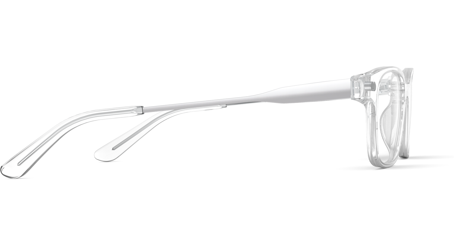 The Finley - Crystal Clear Acetate Silver Metal - Carousel3 - Pair Eyewear