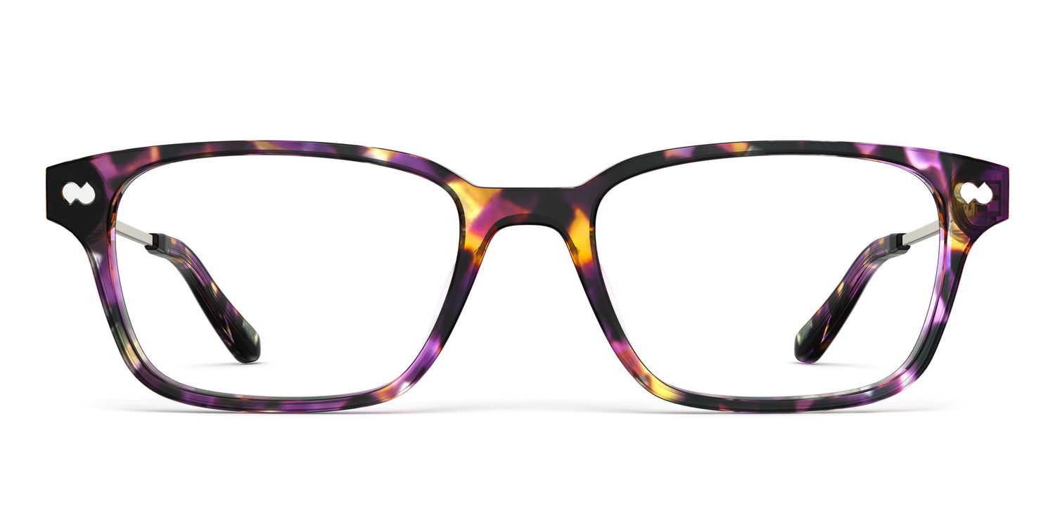 The Finley - Purple Confetti Tortoise Acetate Gold Metal - Carousel2 - Pair Eyewear