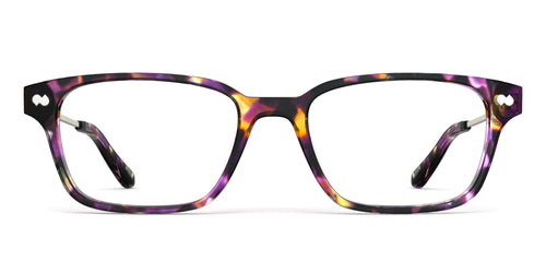 The Finley - Purple Confetti Tortoise Acetate Gold Metal - Secondary Image - Pair Eyewear