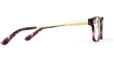 The Finley - Purple Confetti Tortoise Acetate Gold Metal - Thumbnail3 - Pair Eyewear