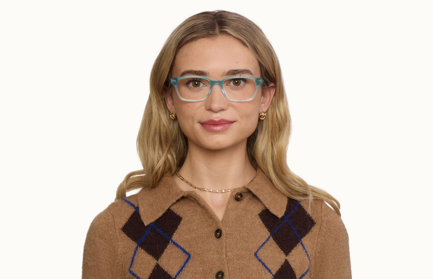 The Finley - Teal Pearlized Gradient Acetate Silver Metal - LifeStyle1 - Pair Eyewear
