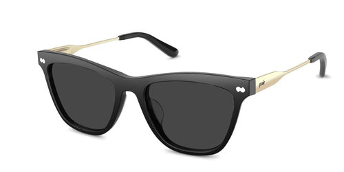 The Harper - Black Acetate Gold Metal Sun - Pair Eyewear