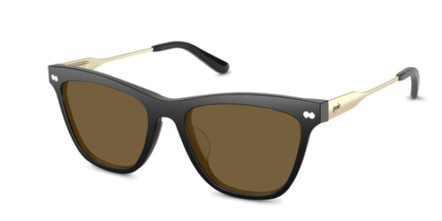 The Harper - Black Acetate Gold Metal Sun - Secondary Image - Pair Eyewear
