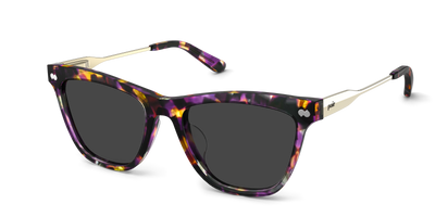 The Harper - Purple Confetti Tortoise Acetate Gold Metal Sun - Thumbnail1 - Pair Eyewear