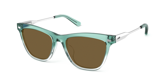 The Harper - Teal Pearlized Gradient Acetate Silver Metal Sun - Secondary Image - Pair Eyewear