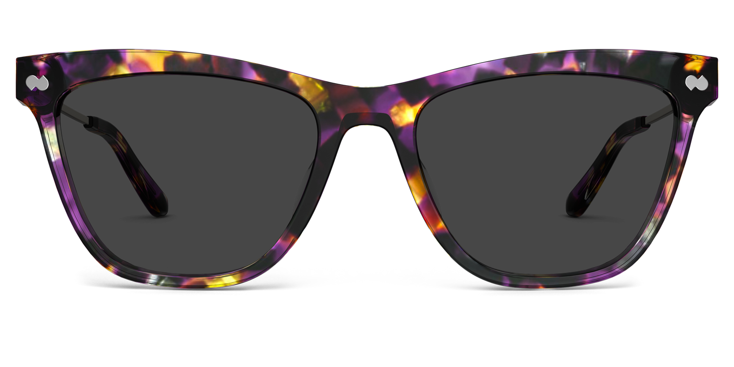 The Harper - Purple Confetti Tortoise Acetate Gold Metal Sun - Carousel3 - Pair Eyewear