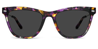 The Harper - Purple Confetti Tortoise Acetate Gold Metal Sun - Thumbnail3 - Pair Eyewear
