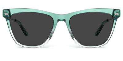 The Harper - Teal Pearlized Gradient Acetate Silver Metal Sun - Thumbnail3 - Pair Eyewear