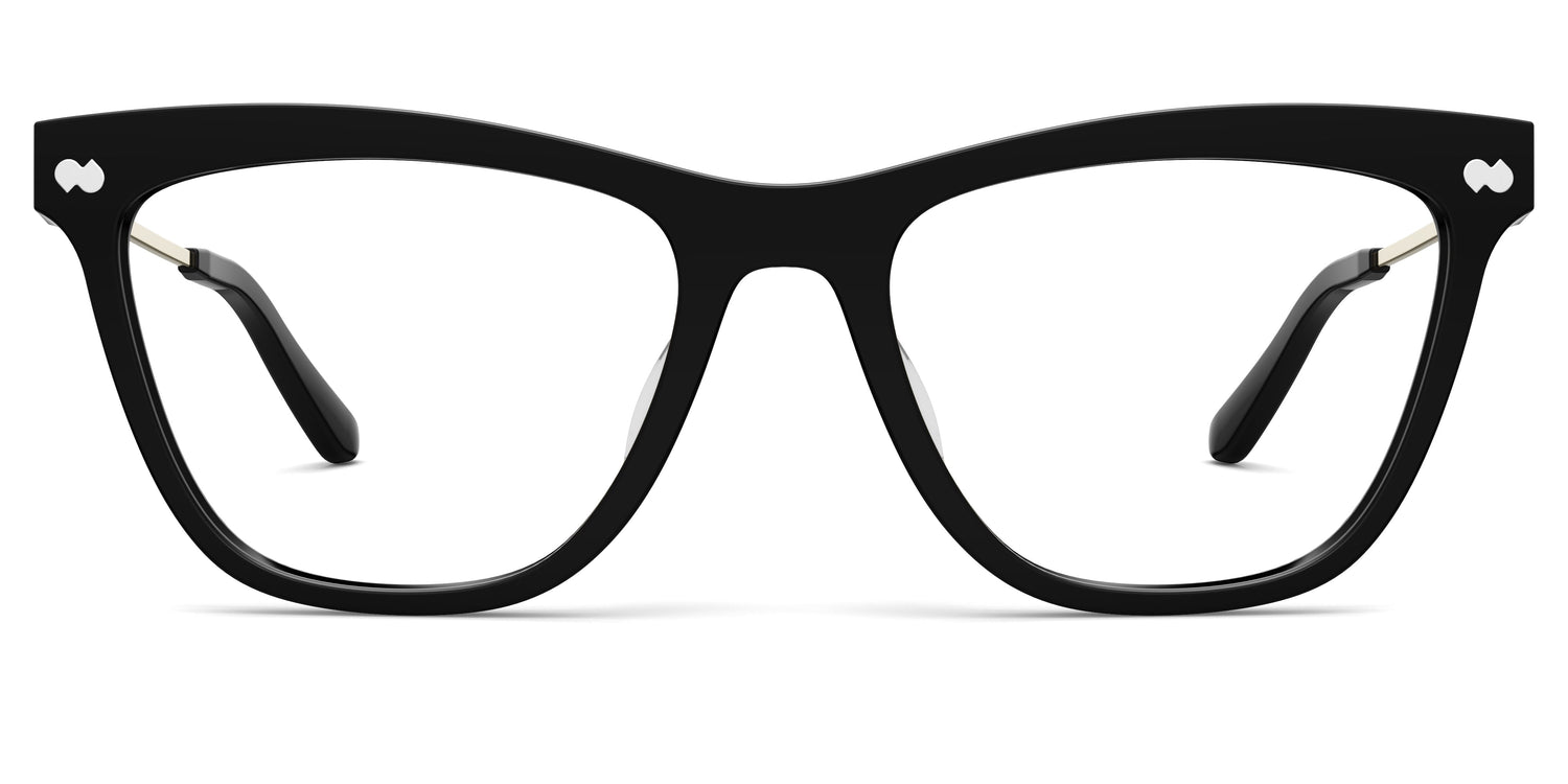 The Harper - Black Acetate Gold Metal - Carousel2 - Pair Eyewear