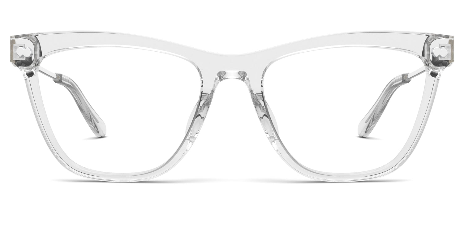 The Harper - Crystal Clear Acetate Silver Metal - Carousel2 - Pair Eyewear
