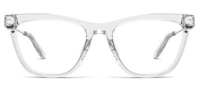 The Harper - Crystal Clear Acetate Silver Metal - Thumbnail2 - Pair Eyewear