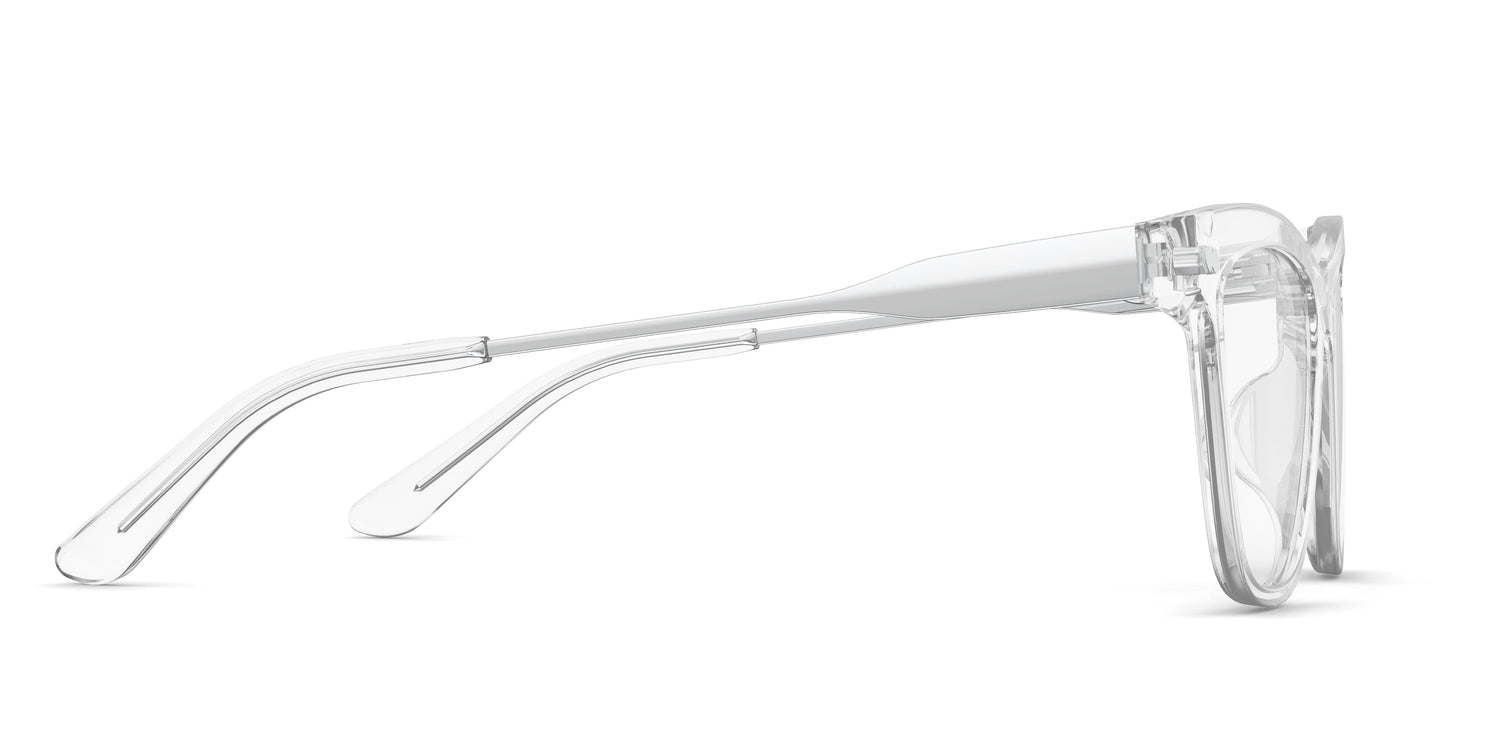 The Harper - Crystal Clear Acetate Silver Metal - Carousel3 - Pair Eyewear