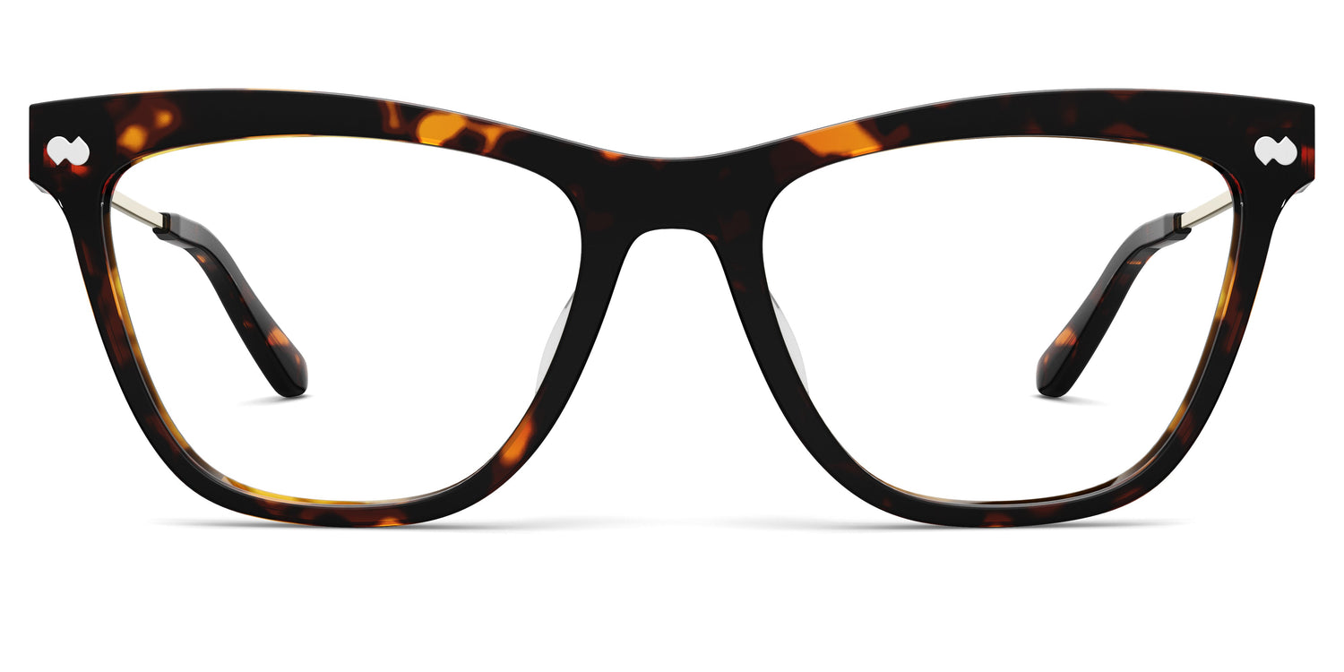 The Harper - Tortoise Acetate Gold Metal - Carousel2 - Pair Eyewear