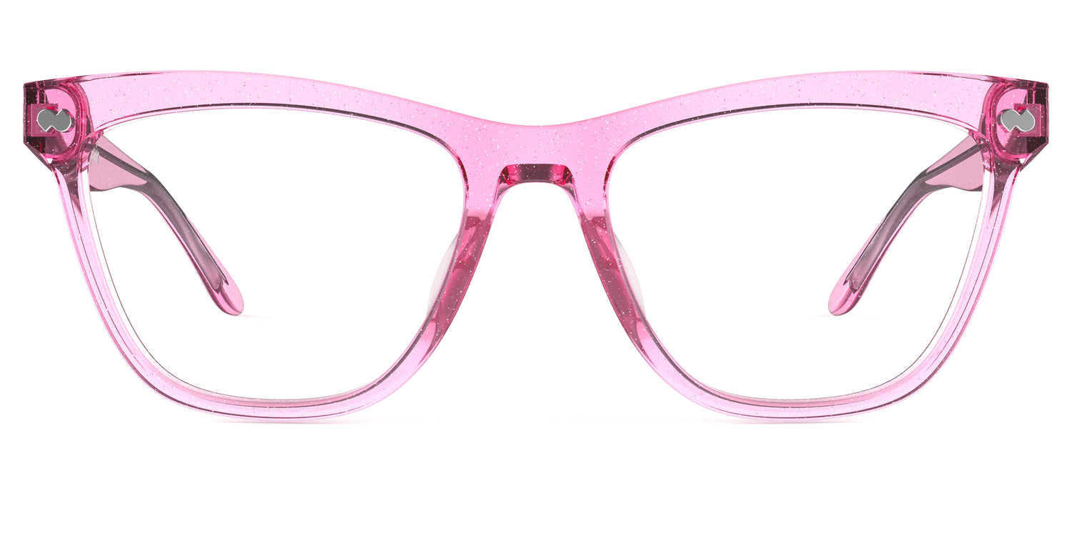 The Harper - Pink Glitter Clear - Carousel1 - Pair Eyewear