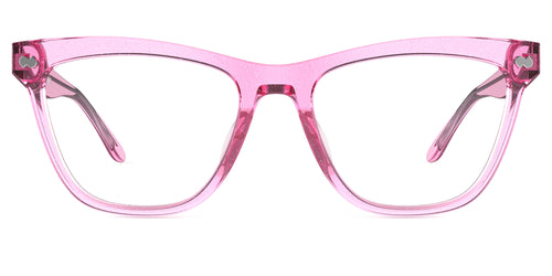 The Harper - Pink Glitter Clear - Pair Eyewear