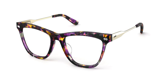 The Harper - Purple Confetti Tortoise Acetate Gold Metal - Pair Eyewear