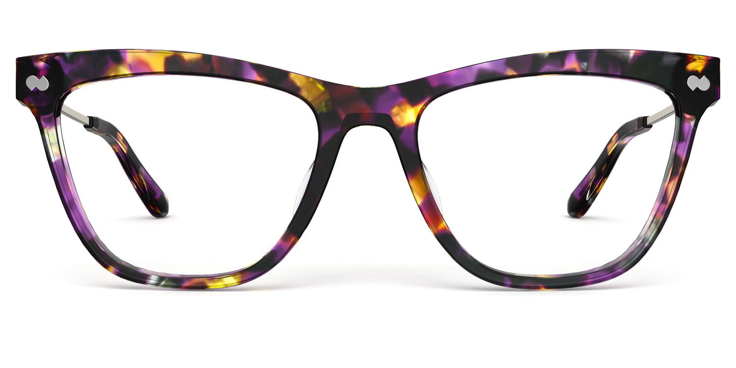 The Harper - Purple Confetti Tortoise Acetate Gold Metal - Carousel2 - Pair Eyewear