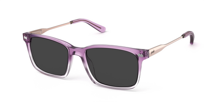 The Kirby - Violet Pearlized Gradient Acetate Rose Gold Metal Sun - Thumbnail1 - Pair Eyewear