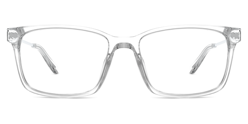 The Kirby - Crystal Clear Acetate Silver Metal - Secondary Image - Pair Eyewear