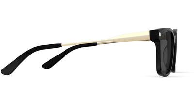 The Kirby - Black Acetate Gold Metal Sun - Thumbnail5 - Pair Eyewear