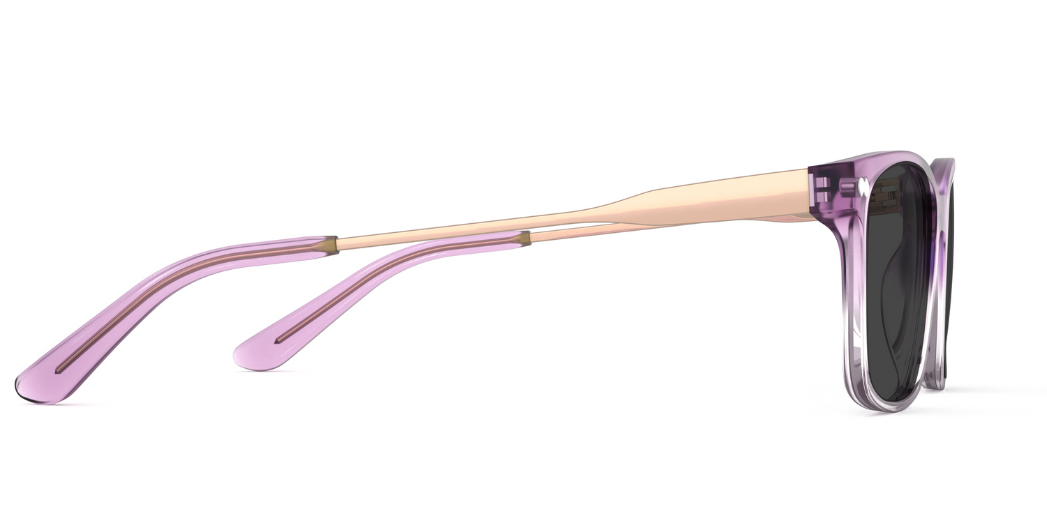 The Kirby - Violet Pearlized Gradient Acetate Rose Gold Metal Sun - Carousel5 - Pair Eyewear