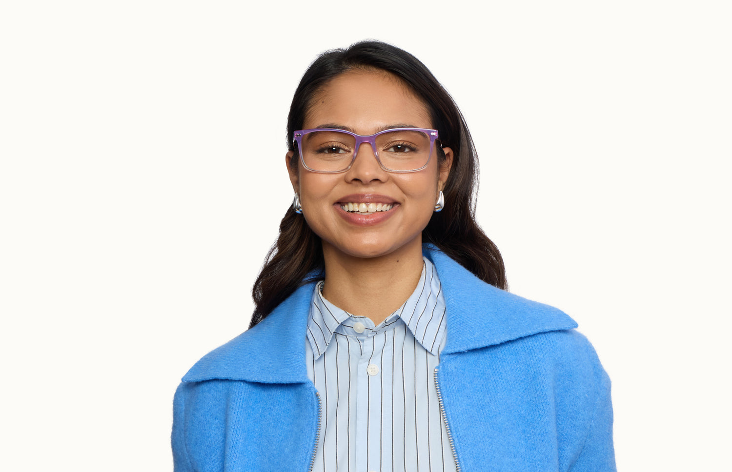 The Kirby - Violet Pearlized Gradient Acetate Rose Gold Metal - LifeStyle1 - Pair Eyewear