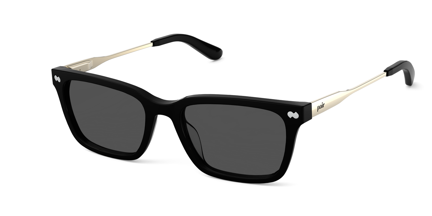 The Larkin - Black Acetate Gold Metal Sun - Carousel1 - Pair Eyewear