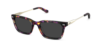 The Larkin - Purple Confetti Tortoise Acetate Gold Metal Sun - Thumbnail1 - Pair Eyewear