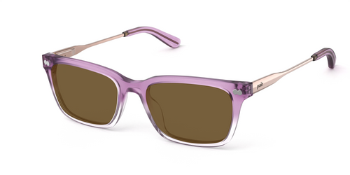 The Larkin - Violet Pearlized Gradient Acetate Rose Gold Metal Sun - Secondary Image - Pair Eyewear