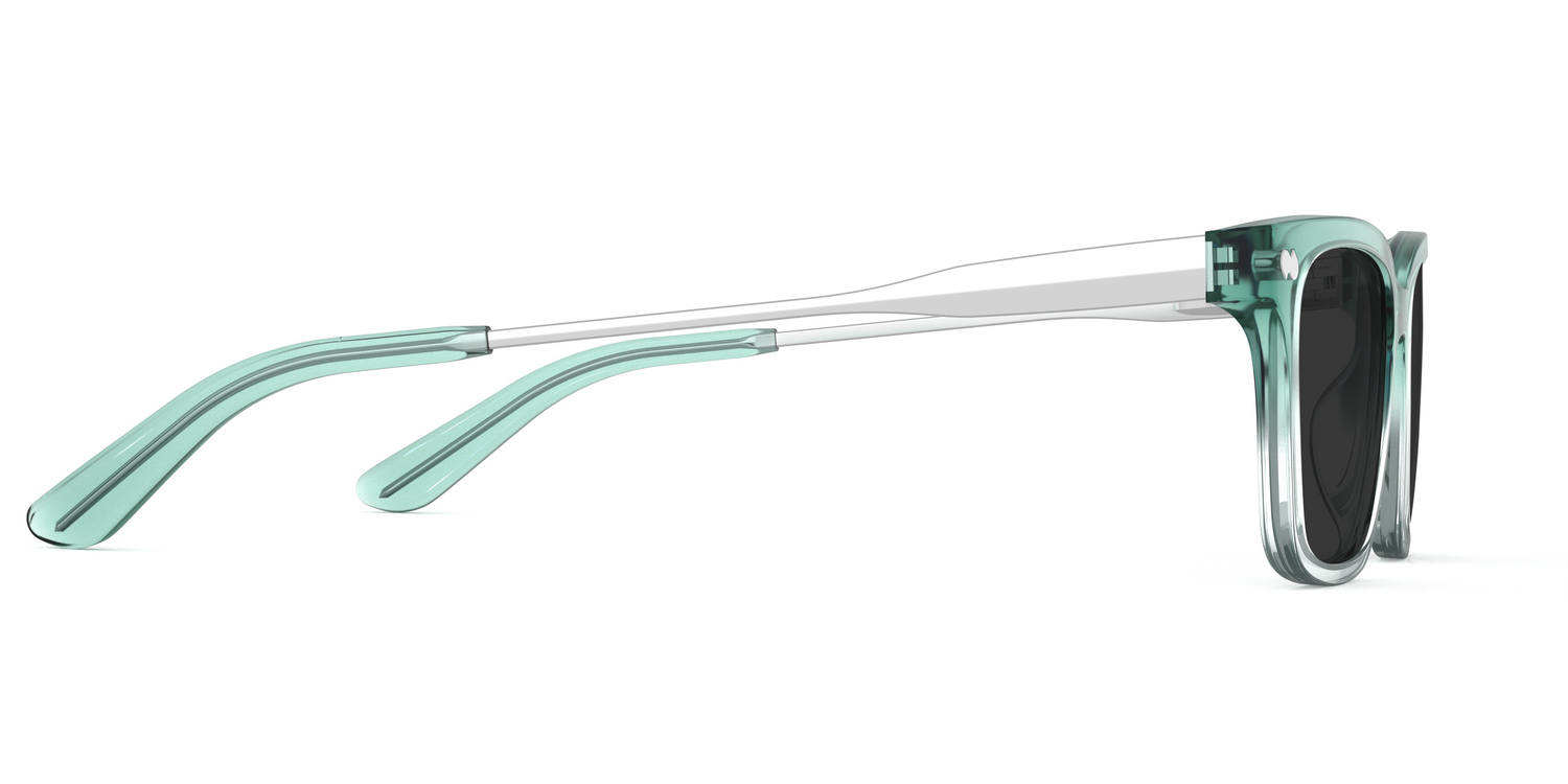 The Larkin - Teal Pearlized Gradient Acetate Silver Metal Sun - Carousel5 - Pair Eyewear