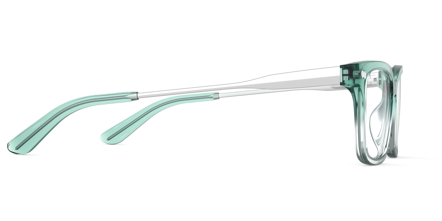 The Larkin - Teal Pearlized Gradient Acetate Silver Metal - Carousel3 - Pair Eyewear