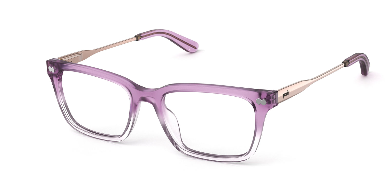 The Larkin - Violet Pearlized Gradient Acetate Rose Gold Metal - Carousel1 - Pair Eyewear