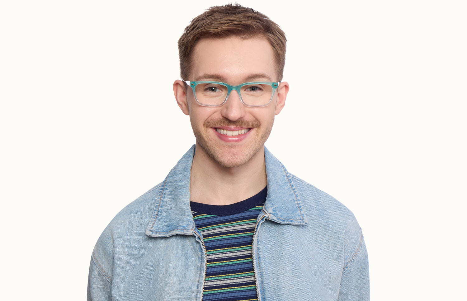 The Larkin - Teal Pearlized Gradient Acetate Silver Metal - LifeStyle1 - Pair Eyewear