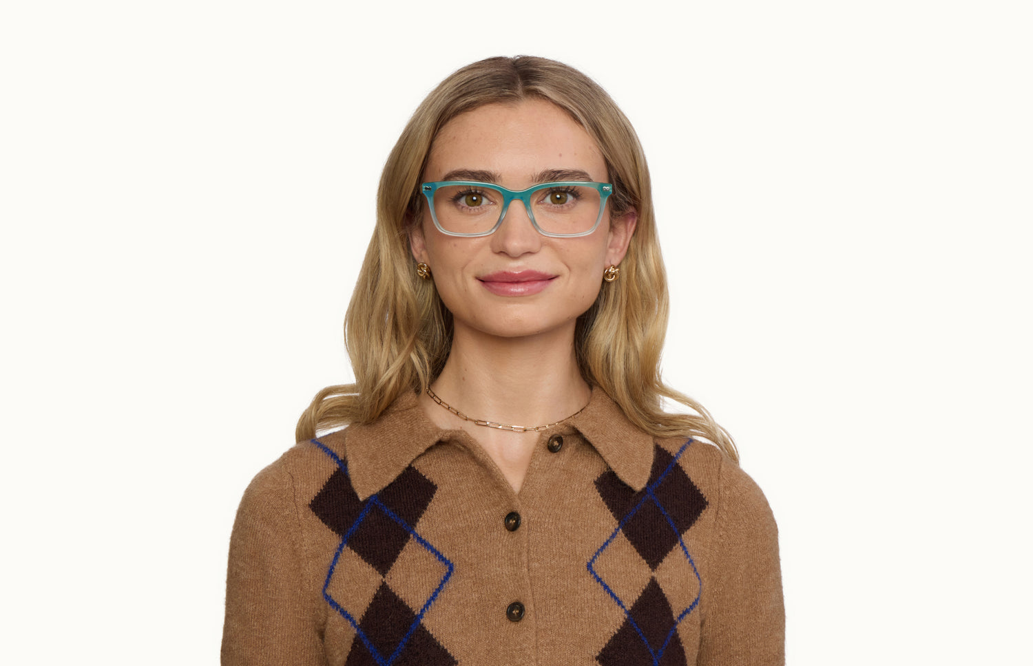 The Larkin - Teal Pearlized Gradient Acetate Silver Metal - LifeStyle1 - Pair Eyewear