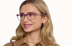 The Larkin - Violet Pearlized Gradient Acetate Rose Gold Metal - LifeStyle Thumbnail2 - Pair Eyewear
