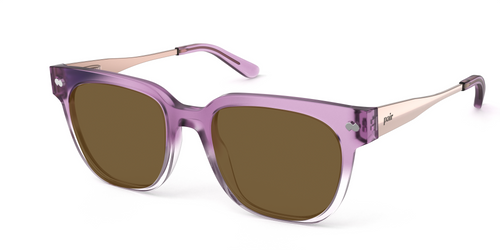 The Murphy - Violet Pearlized Gradient Acetate Rose Gold Metal Sun - Secondary Image - Pair Eyewear