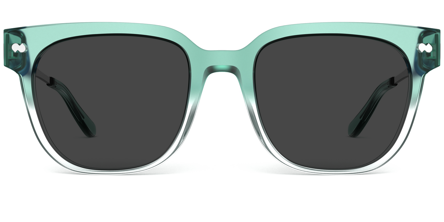 The Murphy - Teal Pearlized Gradient Acetate Silver Metal Sun - Carousel3 - Pair Eyewear