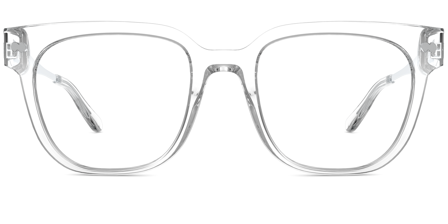 The Murphy - Crystal Clear Acetate Silver Metal - Carousel2 - Pair Eyewear