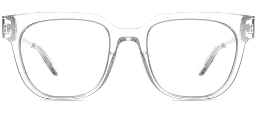 The Murphy - Crystal Clear Acetate Silver Metal - Secondary Image - Pair Eyewear