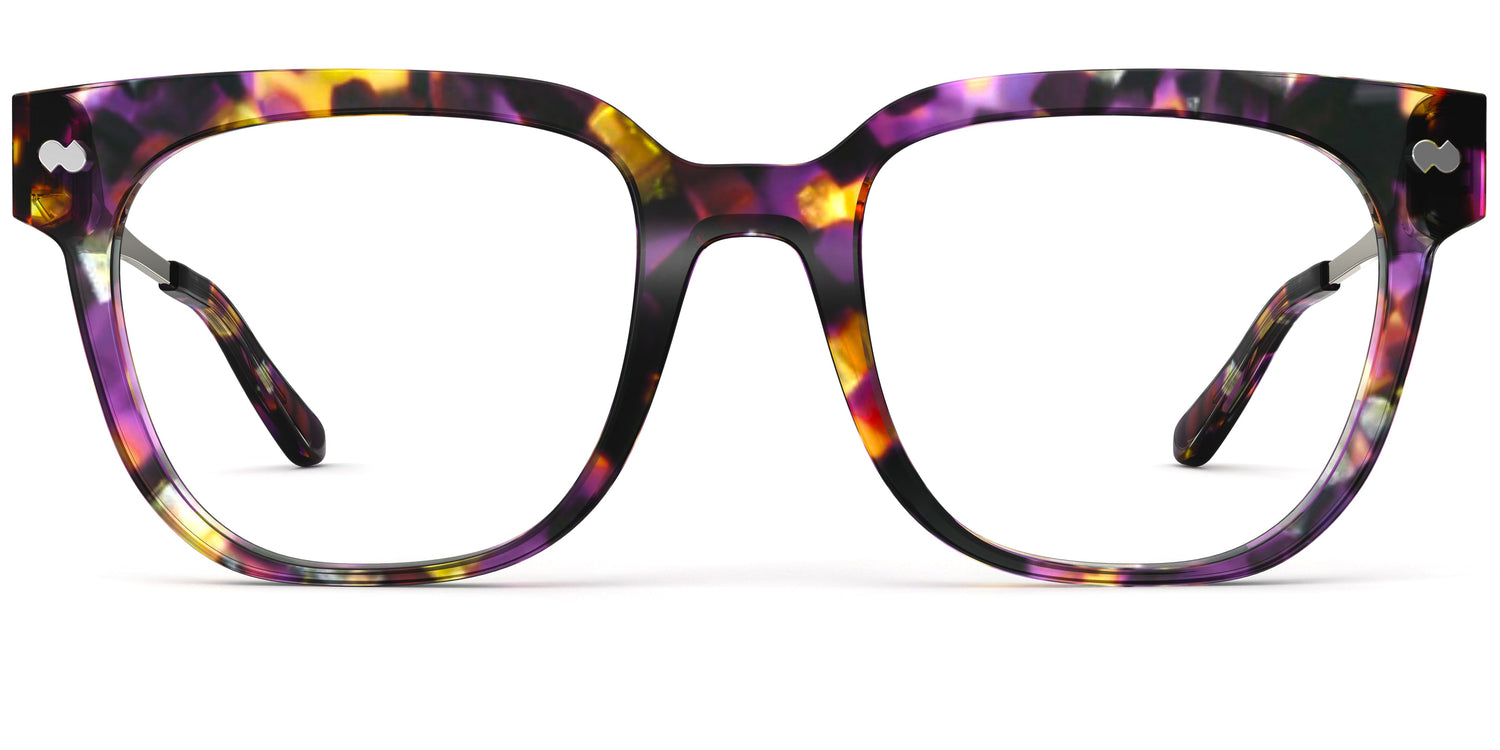 The Murphy - Purple Confetti Tortoise Acetate Gold Metal - Carousel2 - Pair Eyewear