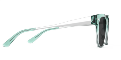 The Murphy - Teal Pearlized Gradient Acetate Silver Metal Sun - Thumbnail5 - Pair Eyewear