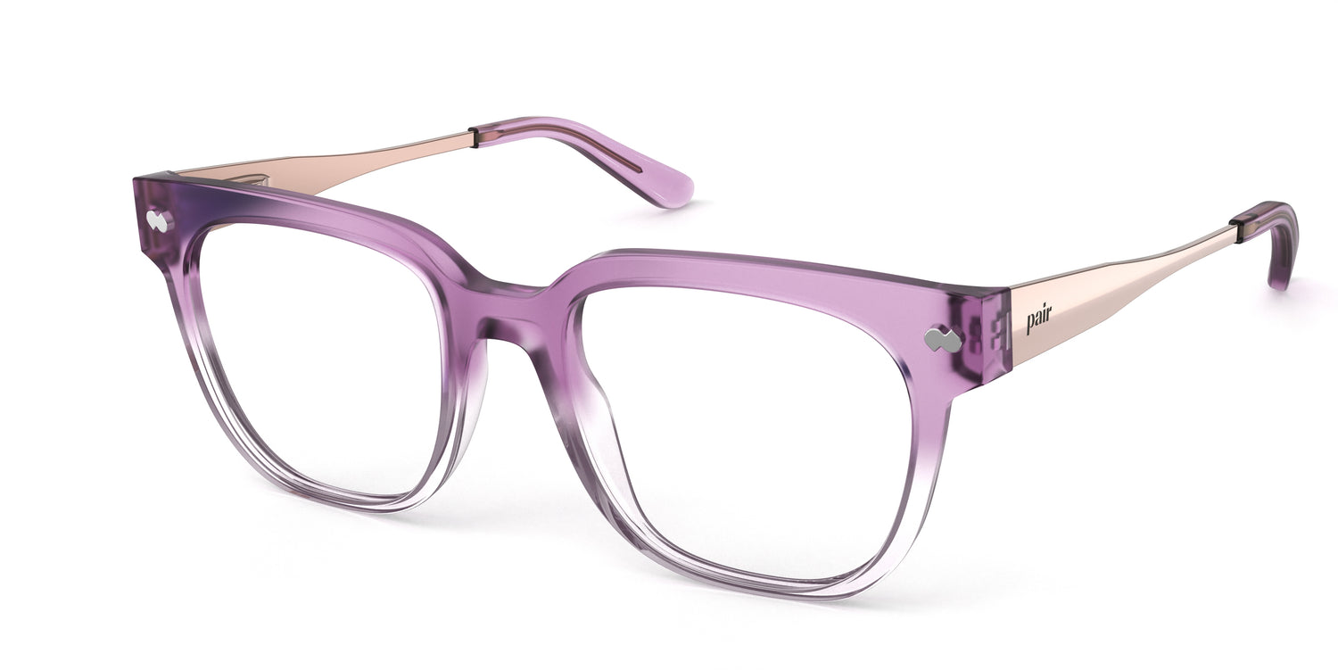 The Murphy - Violet Pearlized Gradient Acetate Rose Gold Metal - Carousel1 - Pair Eyewear