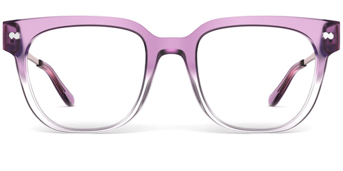 The Murphy - Violet Pearlized Gradient Acetate Rose Gold Metal - Secondary Image - Pair Eyewear